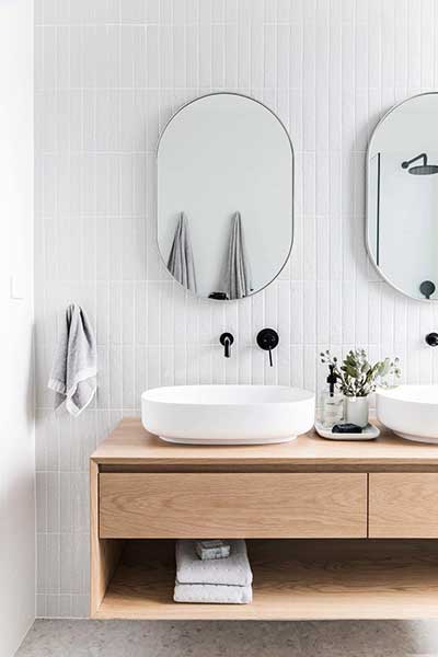 Scandinavian Bathroom With Gray Subway Tile Via Thestables Page Image Scandinavian Bathroom With Gray Subway Tile Via Thestables Page Image